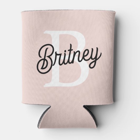 Modernes Personalisiertes Monogramm und Name Paste Dosenkühler (Vorderseite)