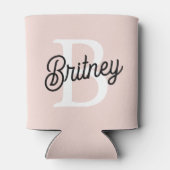 Modernes Personalisiertes Monogramm und Name Paste Dosenkühler (Rückseite)