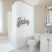 Modernes Personalisiertes Monogramm und Name Paste Duschvorhang (Beispiel)