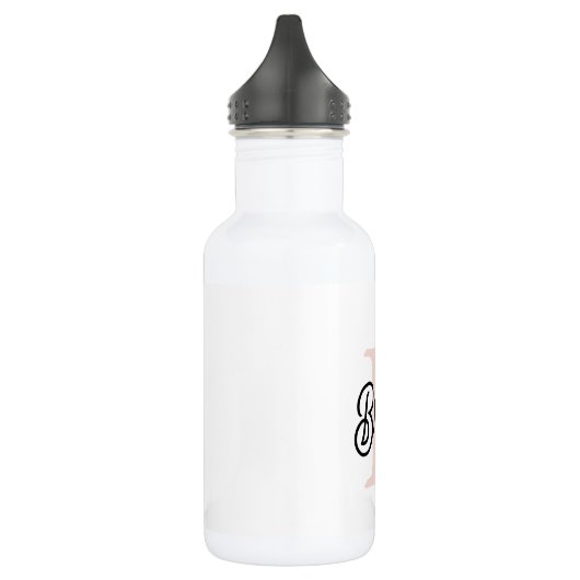 Modernes Personalisiertes Monogramm und Name Paste Edelstahlflasche (Links)