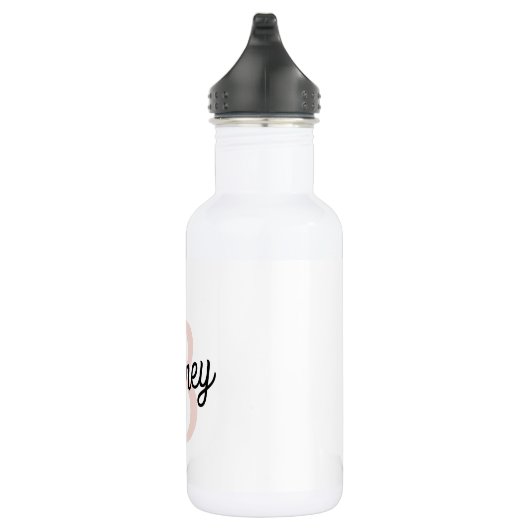 Modernes Personalisiertes Monogramm und Name Paste Edelstahlflasche (Rechts)