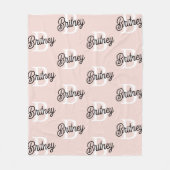 Modernes Personalisiertes Monogramm und Name Paste Fleecedecke (Vorderseite)