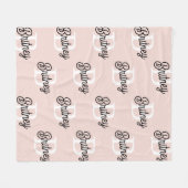 Modernes Personalisiertes Monogramm und Name Paste Fleecedecke (Vorderseite (Horizontal))