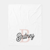 Modernes Personalisiertes Monogramm und Name Paste Fleecedecke (Vorderseite)
