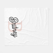 Modernes Personalisiertes Monogramm und Name Paste Fleecedecke (Vorderseite (Horizontal))