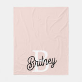 Modernes Personalisiertes Monogramm und Name Paste Fleecedecke (Vorderseite)