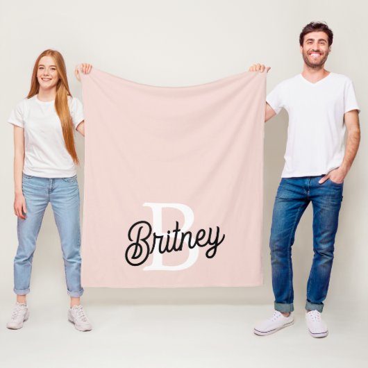 Modernes Personalisiertes Monogramm und Name Paste Fleecedecke (Beispiel)