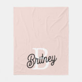 Modernes Personalisiertes Monogramm und Name Paste Fleecedecke (Vorderseite)