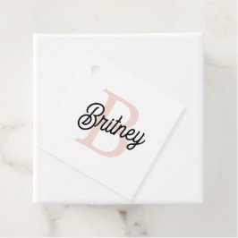 Modernes Personalisiertes Monogramm und Name Paste Geschenkanhänger