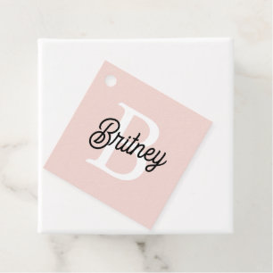 Modernes Personalisiertes Monogramm und Name Paste Geschenkanhänger