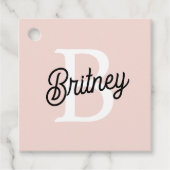 Modernes Personalisiertes Monogramm und Name Paste Geschenkanhänger (Vorderseite)