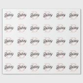Modernes Personalisiertes Monogramm und Name Paste Geschenkpapier (Flach)