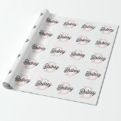 Modernes Personalisiertes Monogramm und Name Paste Geschenkpapier (Ungerollt)
