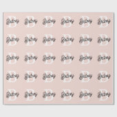 Modernes Personalisiertes Monogramm und Name Paste Geschenkpapier (Flach)