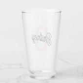 Modernes Personalisiertes Monogramm und Name Paste Glas (Rückseite)