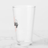 Modernes Personalisiertes Monogramm und Name Paste Glas (Links)