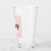 Modernes Personalisiertes Monogramm und Name Paste Glas (Links)