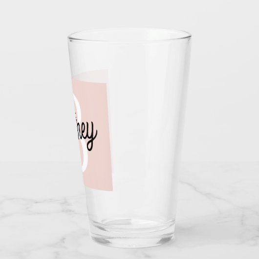 Modernes Personalisiertes Monogramm und Name Paste Glas (Links)