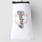 Modernes Personalisiertes Monogramm und Name Paste Golf Headcover (Rotieren 90)