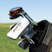 Modernes Personalisiertes Monogramm und Name Paste Golf Headcover (In Situ)
