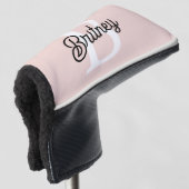 Modernes Personalisiertes Monogramm und Name Paste Golf Headcover (3/4 Vorderseite)