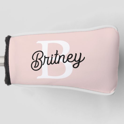 Modernes Personalisiertes Monogramm und Name Paste Golf Headcover (Vorderseite)