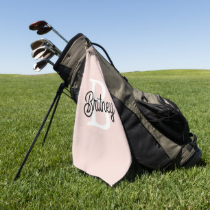Modernes Personalisiertes Monogramm und Name Paste Golfhandtuch
