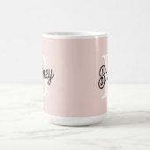 Modernes Personalisiertes Monogramm und Name Paste Kaffeetasse (Mittel)