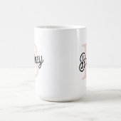 Modernes Personalisiertes Monogramm und Name Paste Kaffeetasse (Mittel)