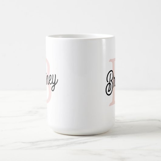 Modernes Personalisiertes Monogramm und Name Paste Kaffeetasse (Mittel)