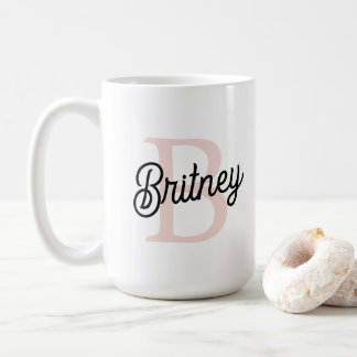 Modernes Personalisiertes Monogramm und Name Paste Kaffeetasse