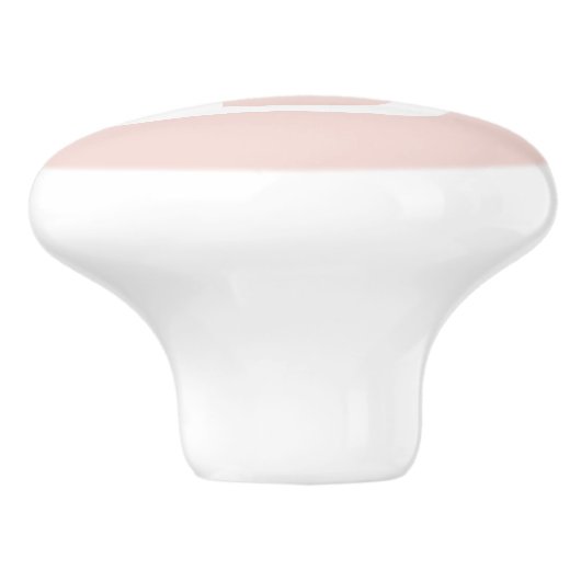 Modernes Personalisiertes Monogramm und Name Paste Keramikknauf (Seitenansicht)