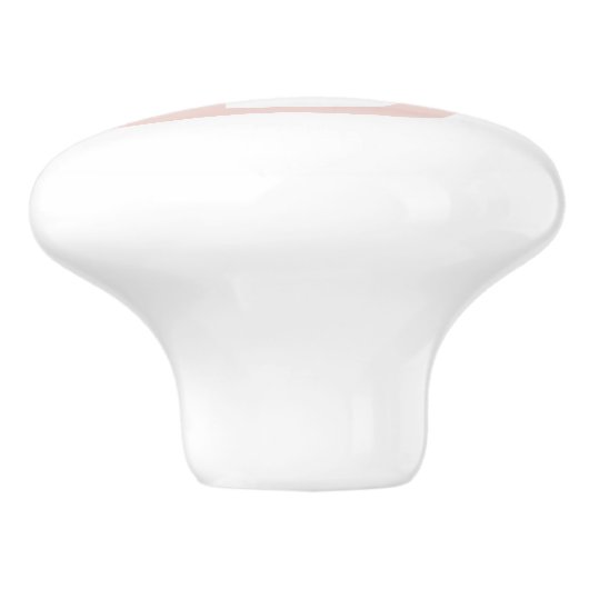 Modernes Personalisiertes Monogramm und Name Paste Keramikknauf (Seitenansicht)