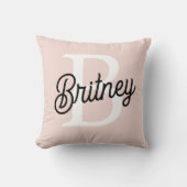 Modernes Personalisiertes Monogramm und Name Paste Kissen (Vorderseite)