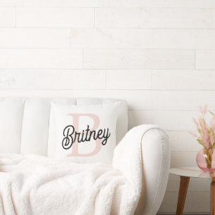 Modernes Personalisiertes Monogramm und Name Paste Kissen