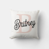 Modernes Personalisiertes Monogramm und Name Paste Kissen (Vorderseite)