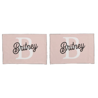 Modernes Personalisiertes Monogramm und Name Paste Kissenbezug