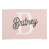 Modernes Personalisiertes Monogramm und Name Paste Kissenbezug (Vorderseite-Rechts)