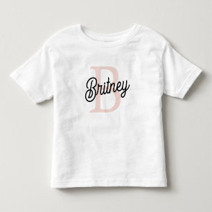 Modernes Personalisiertes Monogramm und Name Paste Kleinkind T-shirt