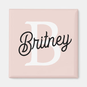 Modernes Personalisiertes Monogramm und Name Paste Magnet