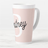 Modernes Personalisiertes Monogramm und Name Paste Milchtasse (Rechte Ecke)