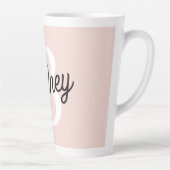 Modernes Personalisiertes Monogramm und Name Paste Milchtasse (Rechts)