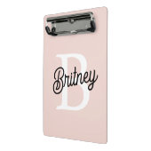 Modernes Personalisiertes Monogramm und Name Paste Mini Klemmbrett (Gewinkelt2)