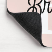 Modernes Personalisiertes Monogramm und Name Paste Mousepad (Ecke)