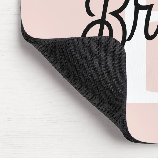 Modernes Personalisiertes Monogramm und Name Paste Mousepad (Ecke)