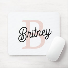 Modernes Personalisiertes Monogramm und Name Paste Mousepad
