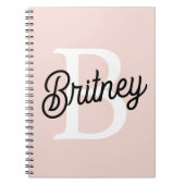 Modernes Personalisiertes Monogramm und Name Paste Notizblock (Vorderseite)