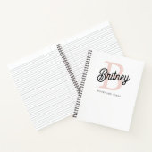 Modernes Personalisiertes Monogramm und Name Paste Notizblock (Innenseite)