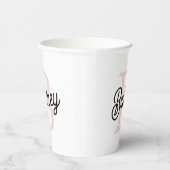 Modernes Personalisiertes Monogramm und Name Paste Pappbecher (Rechts)