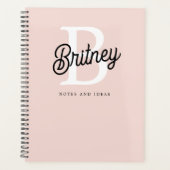 Modernes Personalisiertes Monogramm und Name Paste Planer (Vorderseite)